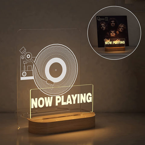 Awesomesince84 Light up Now Playing Vinyl Record Stand