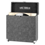 Victrola Vintage Vinyl Record Storage Carrying Case for 30+ Records, Gray - Awesomesince84